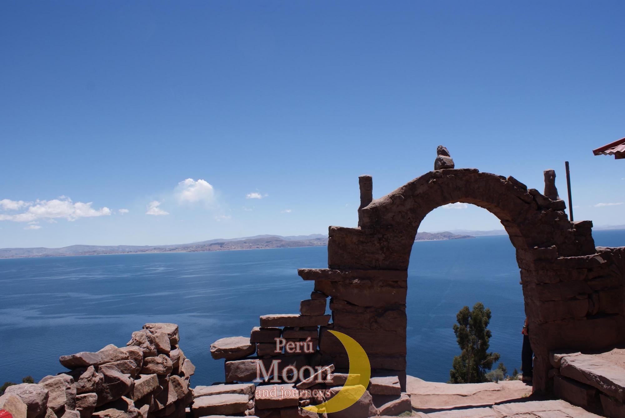 Door of the island of Taquile on Lake Titicaca
